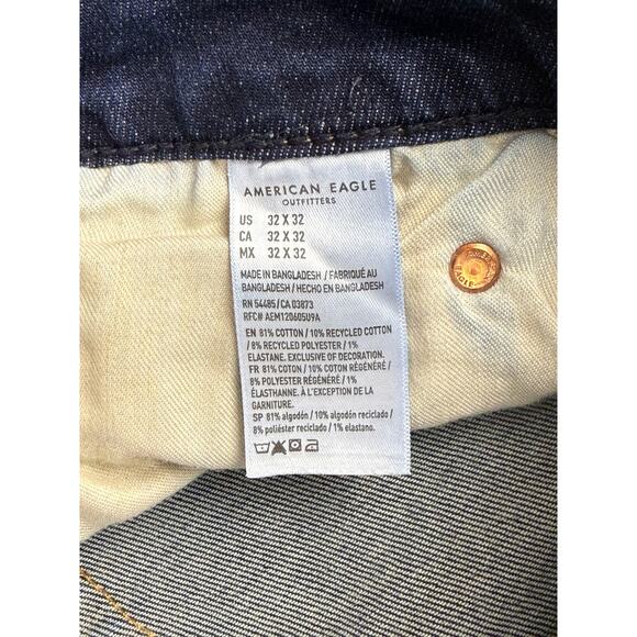 American Eagle Jeans Men Athletic Fit AirFlex+ Stretch Denim Blue Whisker 33X30 - Picture 7 of 10